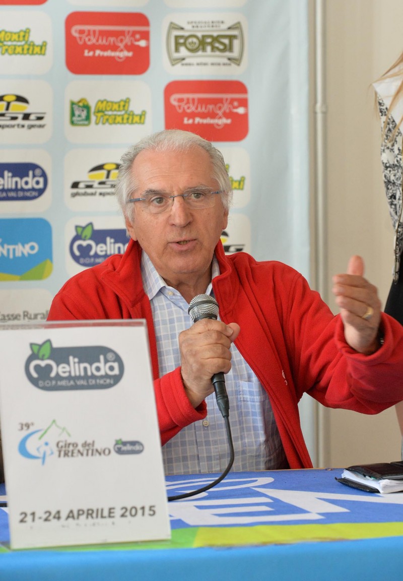 39° GIRO DEL TRENTINO MELINDA CONFERENZA STAMPA GIACOMO SANTINI 20-04-2015 © foto Daniele Mosna