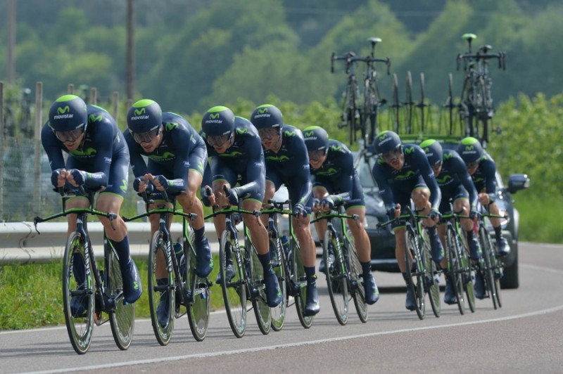 38° GIRO DEL TRENTINO 1 TAPPA RIVA DEL GARDA ARCO CRONOSQUADRE TEAM MOVISTAR 22-04-2014 © foto Daniele Mosna