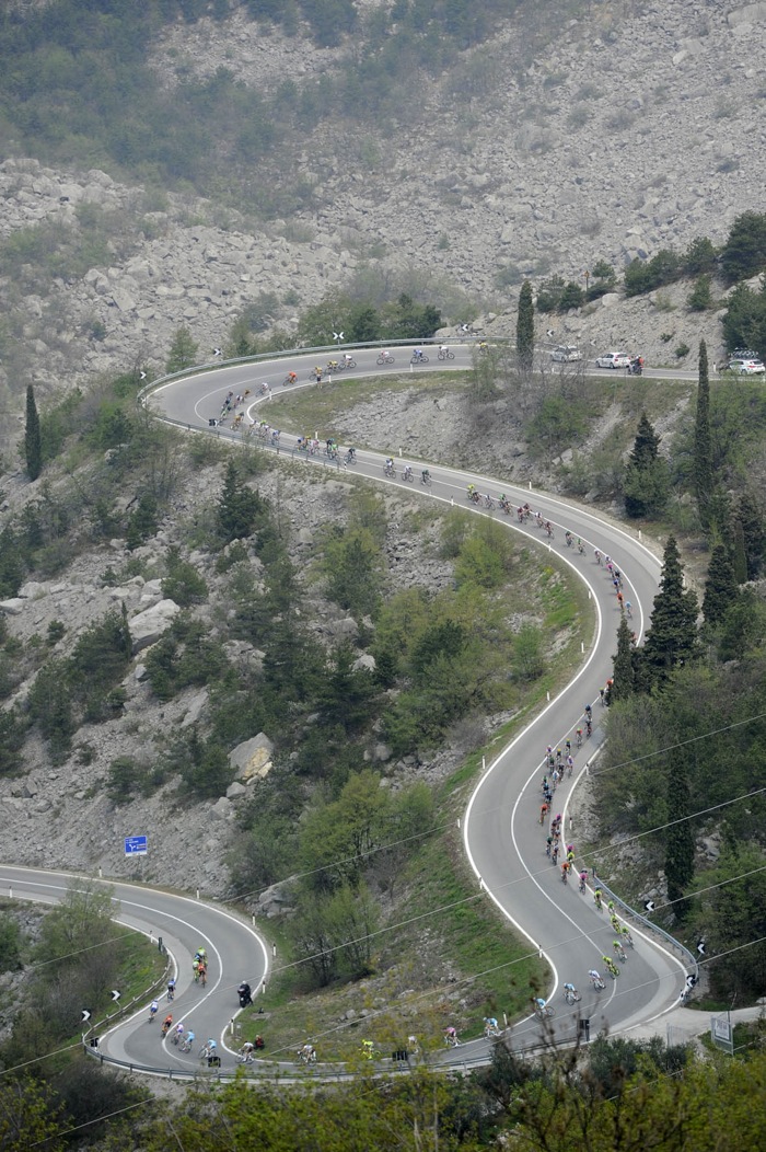 37° GIRO DEL TRENTINO 4 TAPPA ARCO SEGA DI ALA 19-04-2012 GIRO DEL TRENTINO PANORAMICHE © FOTO DANIELE MOSNA