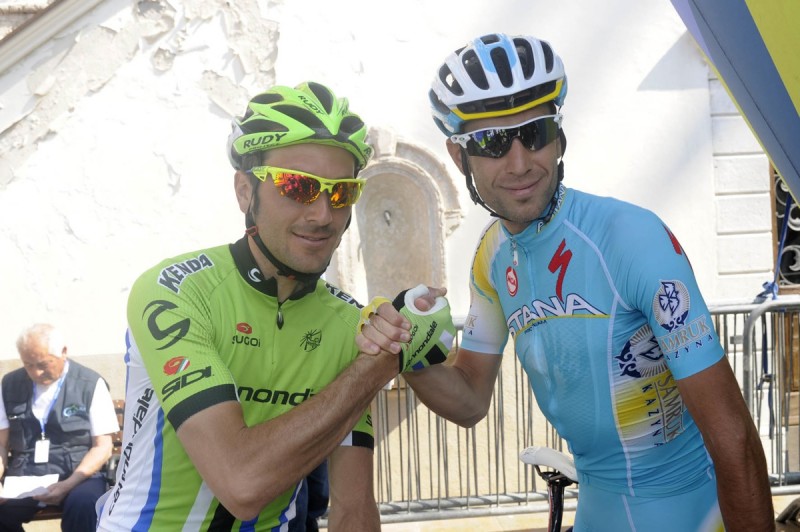 37° GIRO DEL TRENTINO 3 TAPPA PERGINE CONDINO IVAN BASSO VINCENZO NIBALI © FOTO DANIELE MOSNA