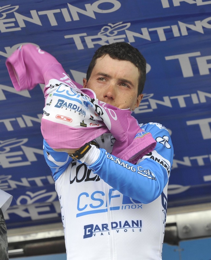 36° GIRO DEL TRENTINO 3 TAPPA PERGINE SANTORSOLA BRENZONE DOMENICO POZZOVIVO VINCE LA TAPPA ED è IL NUOVO LEADER PUNTAVELENO 19-04-2012