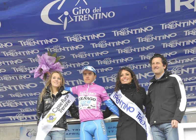 36° GIRO DEL TRENTINO 3 TAPPA PERGINE SANTORSOLA BRENZONE DOMENICO POZZOVIVO VINCE LA TAPPA ED è IL NUOVO LEADER PUNTAVELENO 19-04-2012