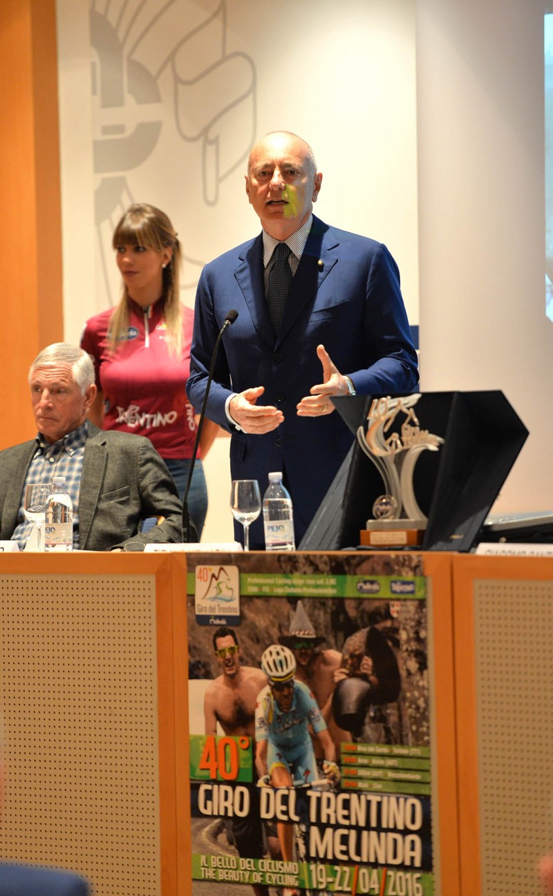 Presentazione del 40° Giro del Trentino Melinda, 29 marzo 2016 © foto Daniele Mosna