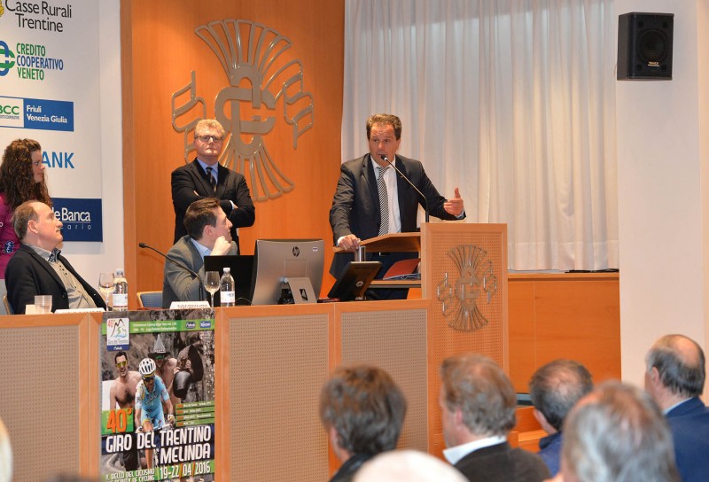 Presentazione del 40° Giro del Trentino Melinda, 29 marzo 2016 © foto Daniele Mosna