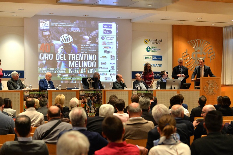 Presentazione del 40° Giro del Trentino Melinda, 29 marzo 2016 © foto Daniele Mosna